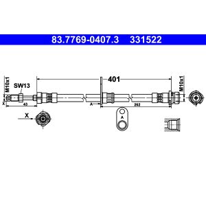 Bremsschlauch ATE 83.7769-0407.3