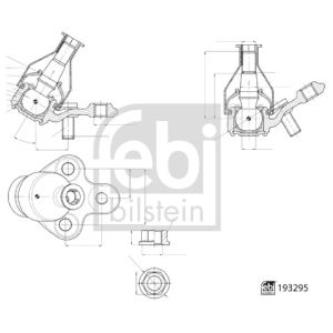 Junta de suporte/guia FEBI BILSTEIN 193295