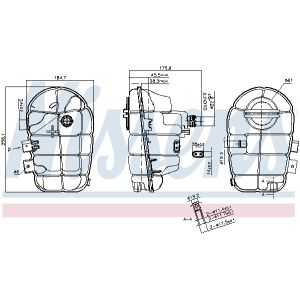 Serbatoio di espansione, liquido di raffreddamento NISSENS 996145
