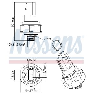 Interruptor de presión, aire acondicionado NISSENS 301038