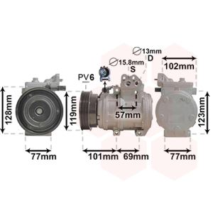 Compressor, ar condicionado VAN WEZEL 8300K146