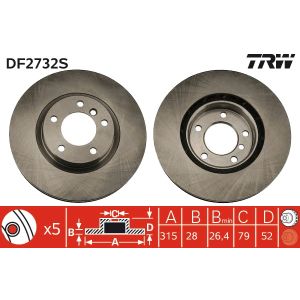 Disco de freno TRW DF2732S