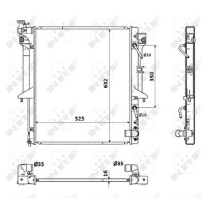 Radiator, motorkoeling NRF 53909