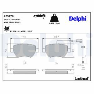 Bremsbelagsatz DELPHI LP3776