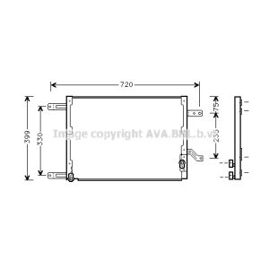 Condensator, airconditioning AVA COOLING AL5080 AVA