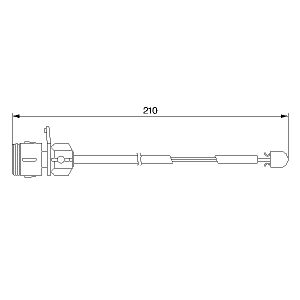 Sensor de desgaste das pastilhas de travão, traseira BOSCH 1 987 474 938