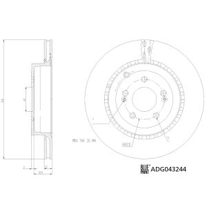 Jarrulevy BLUE PRINT ADG043244