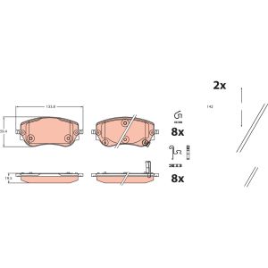 Bremsbelagsatz TRW GDB2551