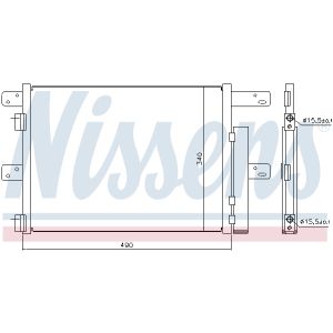 Condensatore, impianto di climatizzazione NISSENS 940096