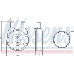 Ölkühler, Motoröl NISSENS 90704