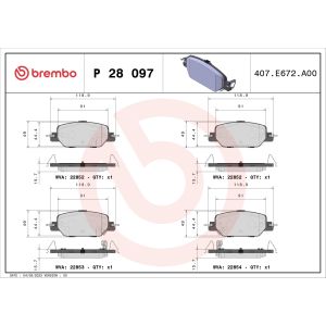 Levyjarrun jarrupalasarja BREMBO P 28 097
