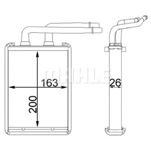 Wärmetauscher, Innenraumheizung MAHLE AH 221 000S