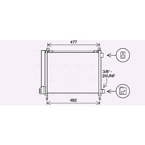 Condensador, sistema de ar condicionado AVA COOLING DN5433D