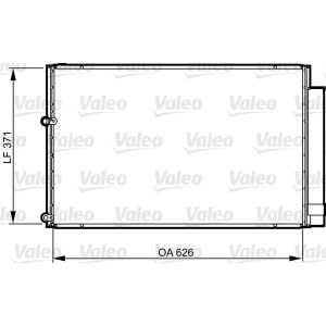 Condensador, sistema de ar condicionado VALEO 814158