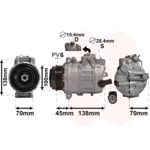 Compressor, ar condicionado VAN WEZEL 5800K384