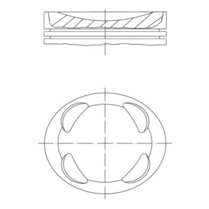 Pistão MAHLE 081 PI 00104 001