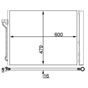 Condensador, ar condicionado BEHR MAHLE AC 463 000S