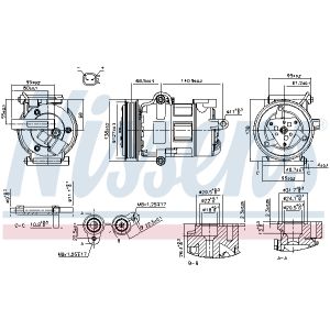 Compressore aria condizionata NISSENS 890698