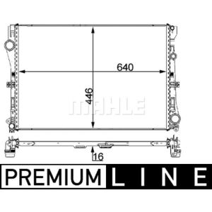 Radiador, refrigeración de motor BEHR   MAHLE CR 2100 000P