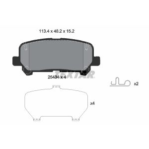 Jeu de plaquettes de frein à disque TEXTAR 2543401