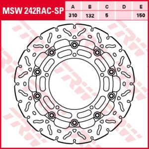 Bremsscheibe TRW MSW242RAC-SP, 1 Stück