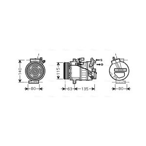Compressor, ar condicionado AVA COOLING DNK336