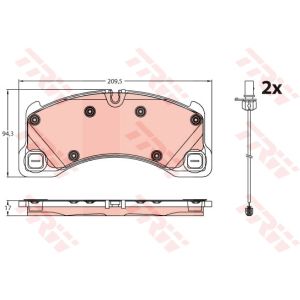 Conjunto de pastilhas de travão TRW GDB2243, frente