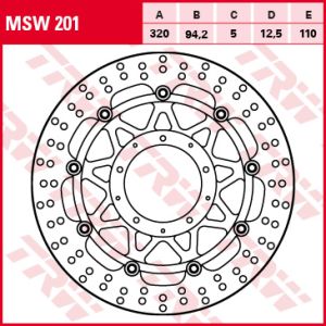 Bremsscheibe TRW MSW201, 1 Stück