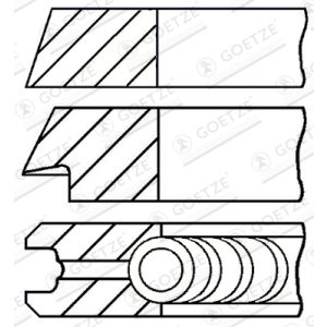 Jeu de segments de pistons GOETZE 08-325100-00