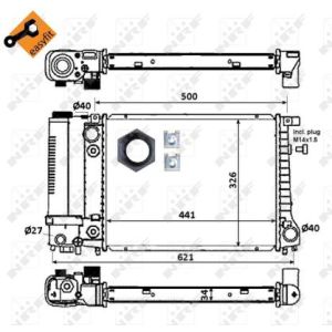 Kühler, Motorkühlung EASY FIT NRF 51356