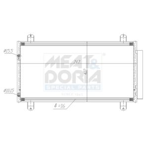 Condenseur (climatisation) MEAT & DORIA 991199