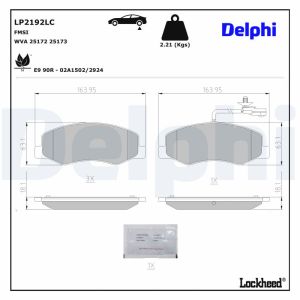 Bremsbelagsatz DELPHI LP2192LC