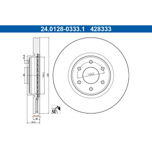 Disque de frein ATE 24.0128-0333.1