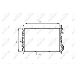 Radiador, refrigeración de motor NRF 53741