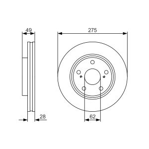 Bremsscheibe BOSCH 0 986 479 R58