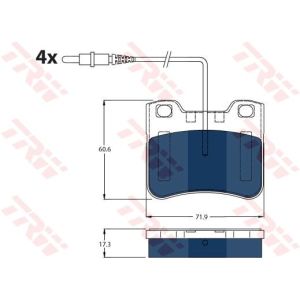 Bremsbelagsatz TRW GDB1031BTE, Vorne