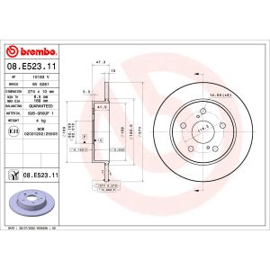 Bremsscheibe BREMBO 08.E523.11