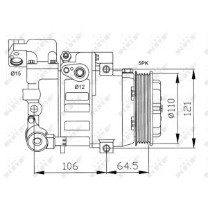 Compresor, aire acondicionado NRF 32175