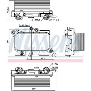 Ölkühler, Automatikgetriebe NISSENS 91226