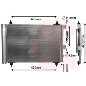 Condensator, airconditioning VAN WEZEL 09005241