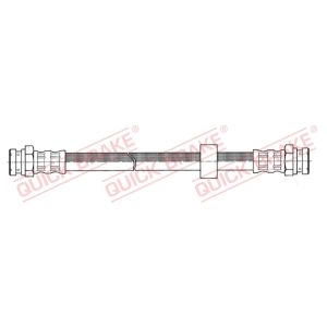 Tubo do travão flexível traseiro, esquerdo QUICK BRAKE 22.309