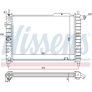 Radiador, refrigeración del motor NISSENS 63058A