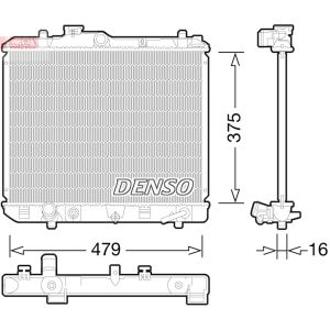 Radiador de motor DENSO DRM47028