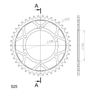 Roda dentada, corrente SUPERSPROX RFE-480:42-BLK