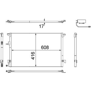 A/C-kondensor MAHLE AC 498 000S