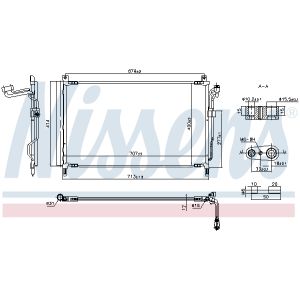 Condensador, aire acondicionado NISSENS 940857