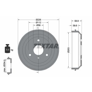 Bremstrommel TEXTAR 94035600