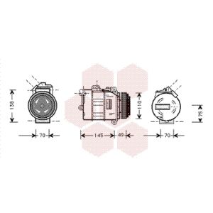Compressor, ar condicionado VAN WEZEL 0600K181