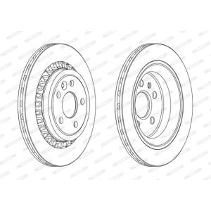 Bremsscheiben FERODO DDF1802C hinten, belüftet, 2 Stück