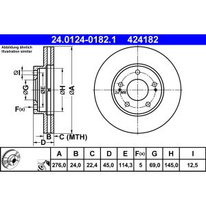 Disque de frein ATE 24.0124-0182.1